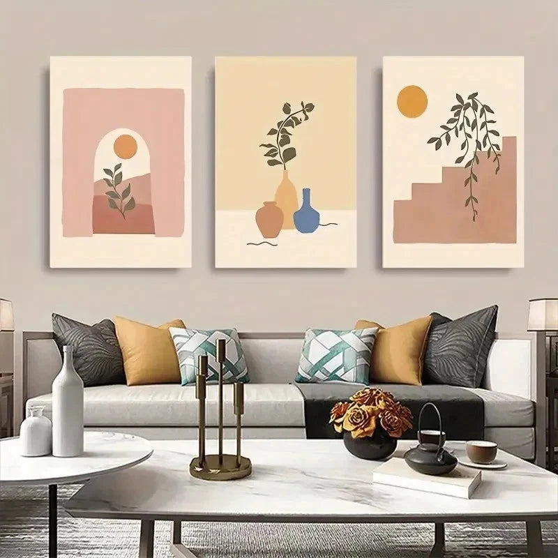 3pcs Fashion Decorative Painting  Wall Art Set Canvas Framed 40x60cm - High Quality Print 100% Australian Made Wall Canvas Ready to Hang - Bella Home Decor