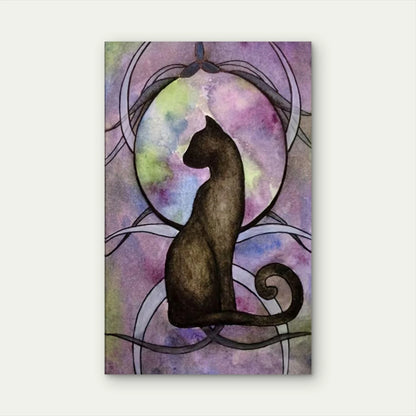 Mystic Cat  60x90cm Metal Print Ready to Hang