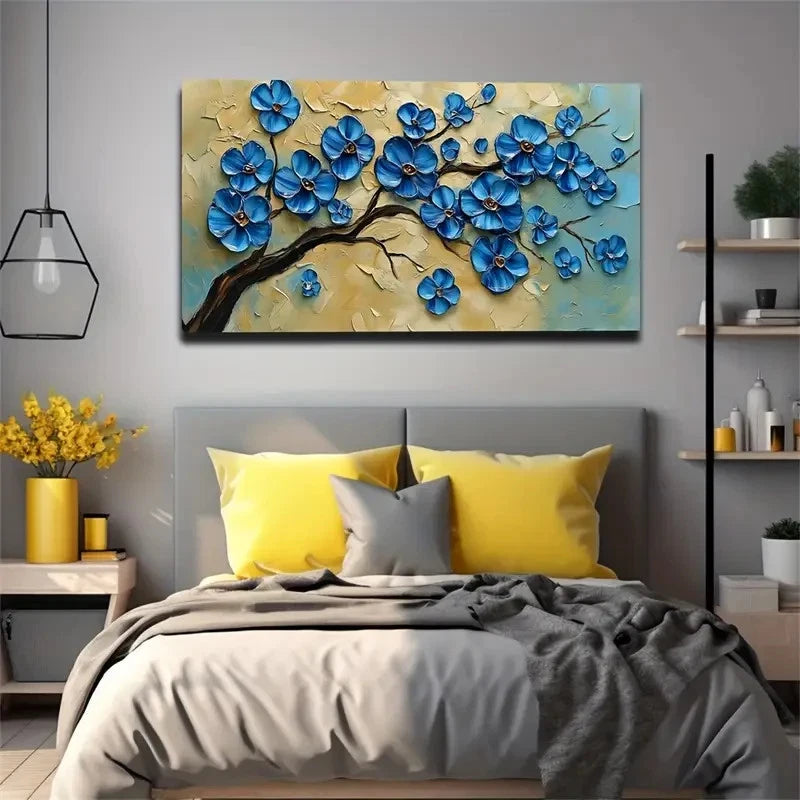 Light Yellow To Blue Gradient Wall Art Canvas Office Home Room Framed 120x60cm
