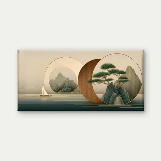Chinese Nature Scenery Wall Art Canvas Office Home Room Framed 120x60cm