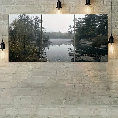 3pcs -Quanai Lake View Natural Landscape Metal Print Ready to Hang Art - Bella Home Decor