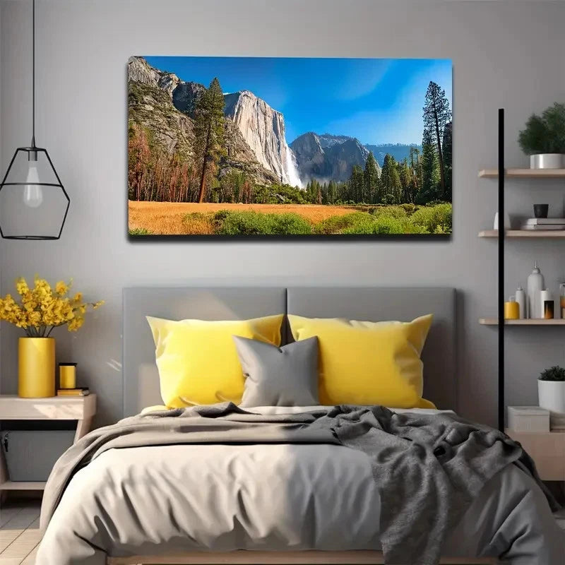 Majestic Mountain Landscape Wall Art Canvas Office Home Room Framed 120x60cm