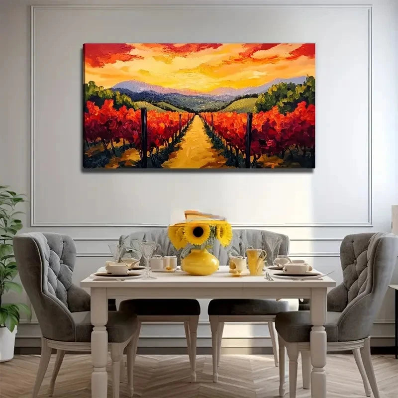 Tropical Plant Red Perfect Wall Art Canvas Office Home Room Framed 120x60cm
