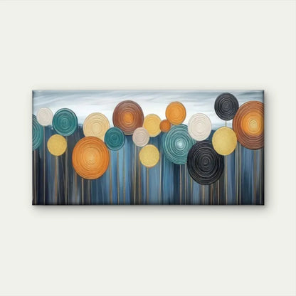 Colorful Abstract Circle Wall Art Canvas Office Home Room Framed 120x60cm