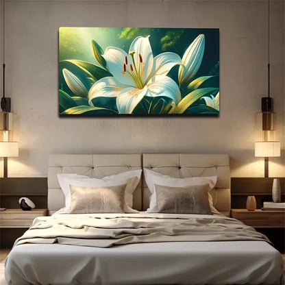 Rich Lily Suitable Wall Art Canvas Office Home Room Framed 120x60cm