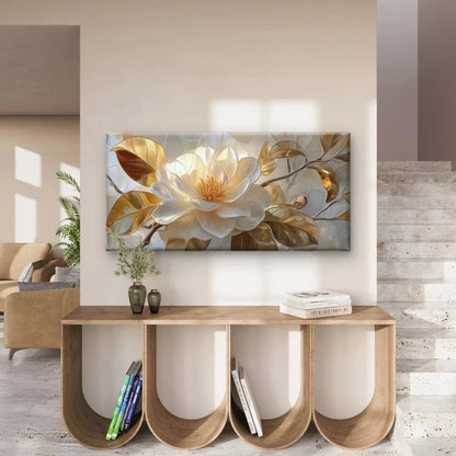 Modern Abstract Floral Wall Art Canvas Office Home Room Framed 120x60cm
