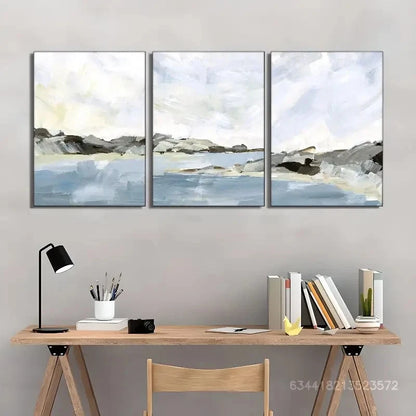 3pcs Coastal Art Beach Scene Coastline Metal Print Ready to Hang Art - Bella Home Decor
