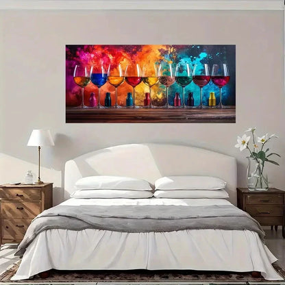 Modern Vintage Design Wall Art Canvas Office Home Room Framed 120x60cm