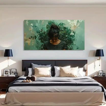 Abstract Female Portrait Modern Wall Art Canvas Office Home Room Framed 120x60cm - Bella Home Decor