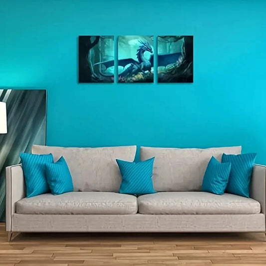 3pcs Fantasy Forest Theme Metal Print Ready to Hang Art