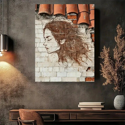 Beautiful Modern Vintage Design Painting 40x60cm Metal Print Ready to Hang - Bella Home Decor