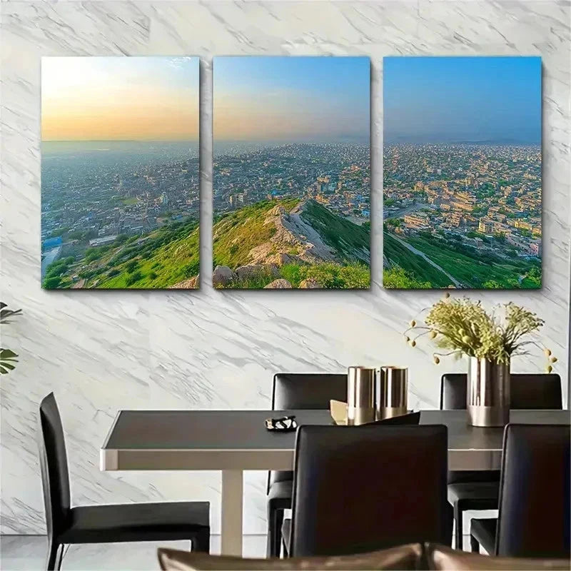 3pcs Pakistan South Asia Décor Mirpur Perfect Wall Art Set Canvas Framed 50x70cm - High Quality Print 100% Australian Made Wall Canvas Ready to Hang