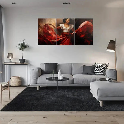 3pcs Flamenco Dancer Triptych Metal Print Ready to Hang Art