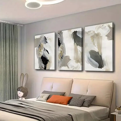 3pcs Nordic Modern Black and White Art Canvas Unframed - High Quality Print 100% Australian Made Wall Canvas