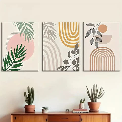 3pcs modern geometric decoration, bohemian style Wall Art Canvas Unframed - High Quality Print 100% Australian Made Wall Canvas