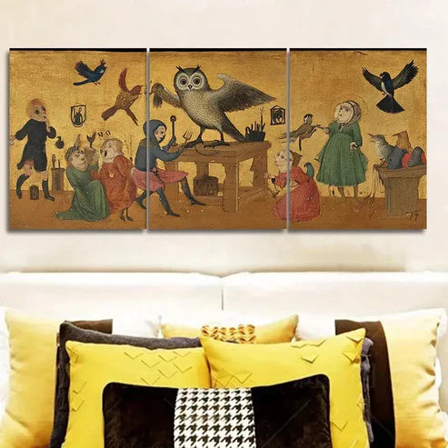 3pcs In the alchemy workshop Wall Art Set Canvas Unframed - High Quality Print 100% Australian Made Wall Canvas