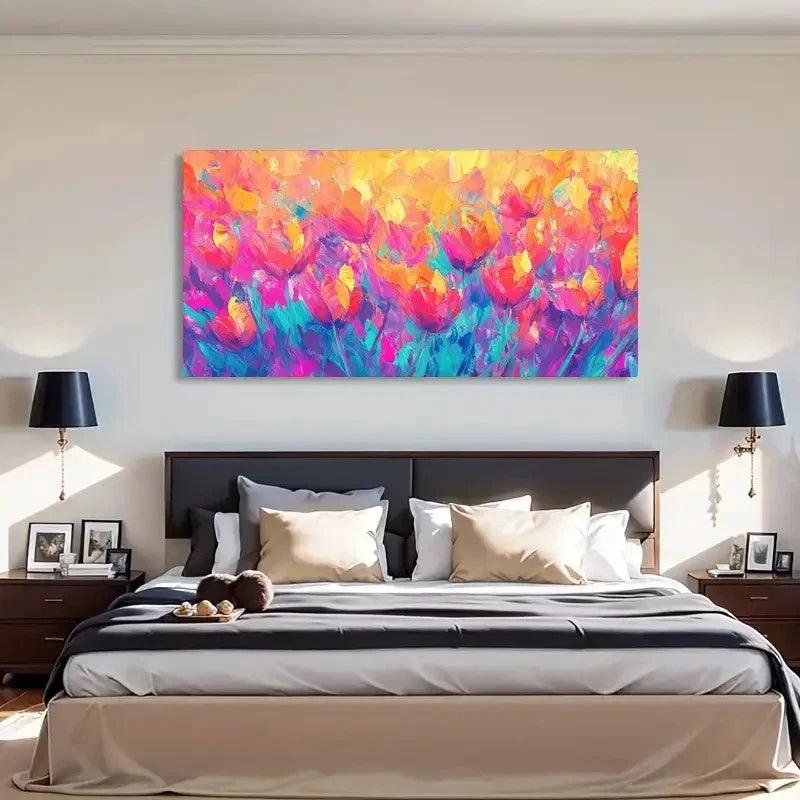 Farmhouse Landscape Transverse Wall Art Canvas Office Home Room Framed 120x60cm - Bella Home Decor