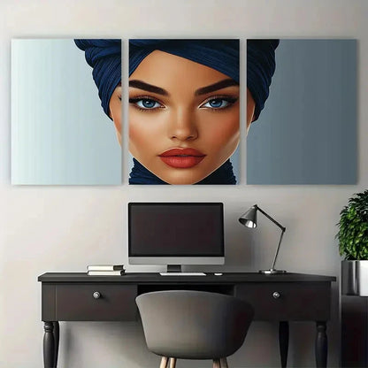 3pcs Beautiful Girl Boss Minimalist illustration Wall Art Set Canvas Framed 50x70cm - High Quality Print 100% Australian Made Wall Canvas Ready to Hang - Bella Home Decor