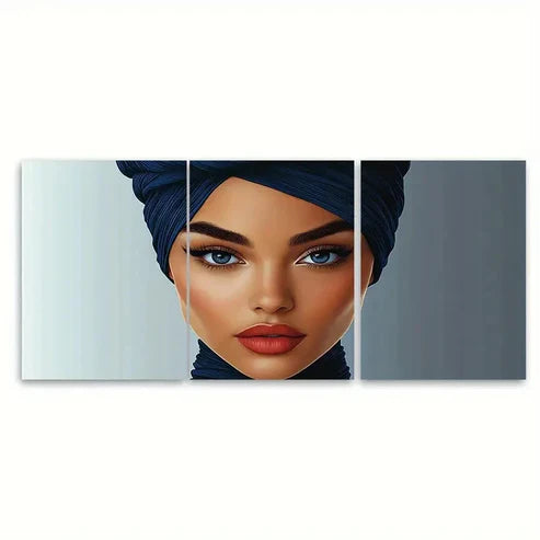 3pcs Beautiful Girl Boss Minimalist illustration Wall Art Set Canvas Unframed - High Quality Print 100% Australian Made Wall Canvas