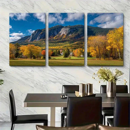 3pcs New Hampshire Posters USA Prints Perfect Wall Art Set Canvas Framed 50x70cm - High Quality Print 100% Australian Made Wall Canvas Ready to Hang