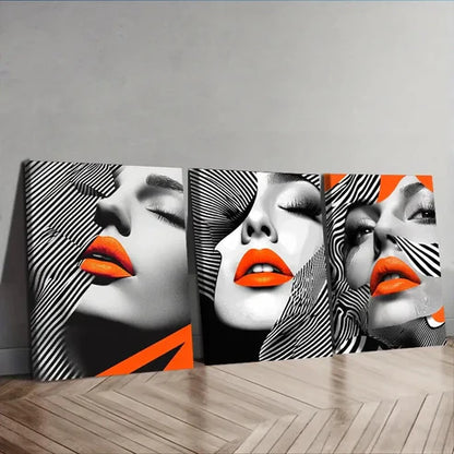 3pcs Stylish Women'S Portraits Wall Art Set Canvas Unframed - High Quality Print 100% Australian Made Wall Canvas