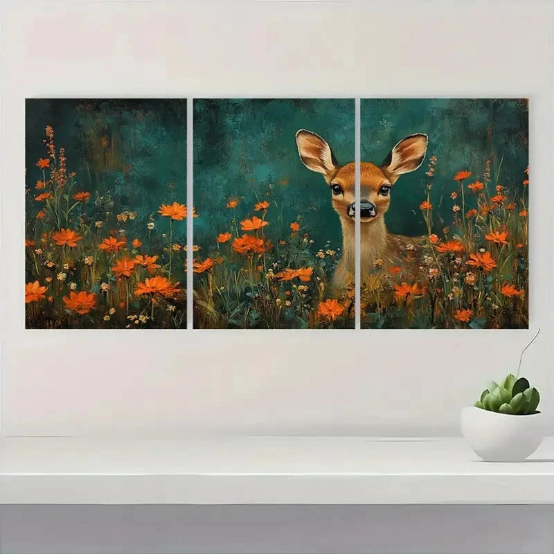 3pcs "The Meadow" by Lisa F, French Metal Print Ready to Hang Art - Bella Home Decor