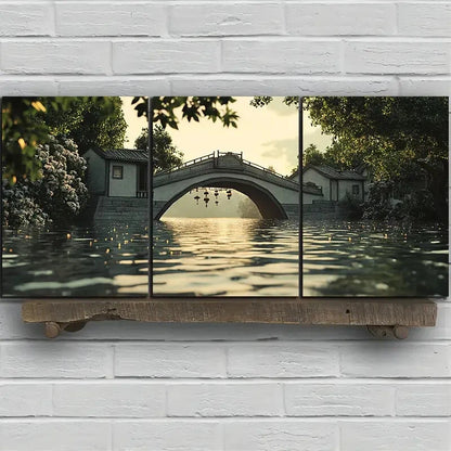 3pcs Beautiful Estate Modern Painting Metal Print Ready to Hang Art - Bella Home Decor