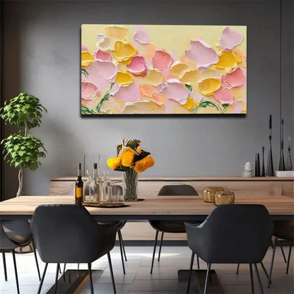 Randomly Scattered Petals Wall Art Canvas Office Home Room Framed 120x60cm