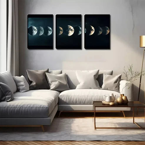 3pcs Different View Of The Earth Wall Art Canvas Unframed - High Quality Print 100% Australian Made Wall Canvas - Bella Home Decor