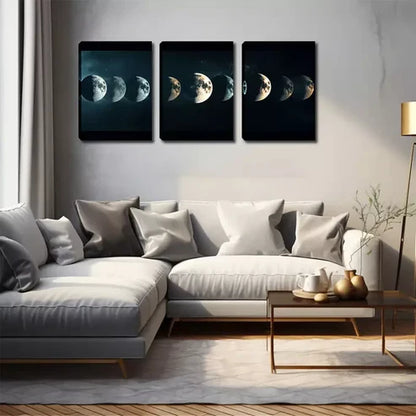 3pcs Different View Of The Earth Wall Art Canvas Unframed - High Quality Print 100% Australian Made Wall Canvas - Bella Home Decor