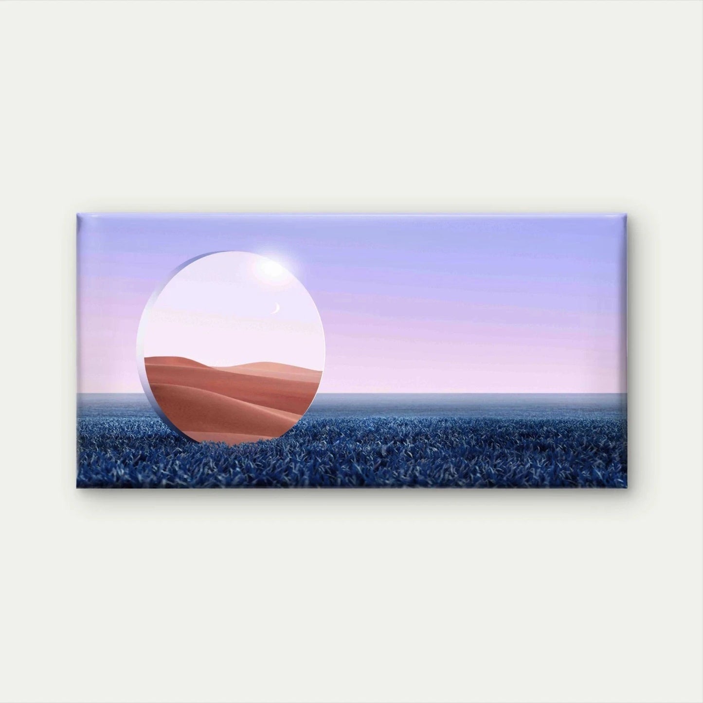 Blue Grassy Field Sandy Desert Wall Art Canvas Office Home Room Framed 120x60cm Wall Art Canvas Office Home Room Framed 120x60cm