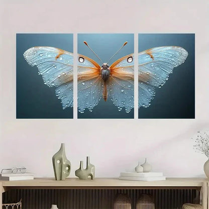 3pcs Butterfly Décor Fairy Wings Perfect  Wall Art Set Canvas Unframed - High Quality Print 100% Australian Made Wall Canvas - Bella Home Decor