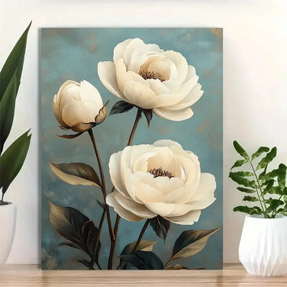 Beautiful Vintage Botanical Floral Painting 40x60cm Metal Print Ready to Hang