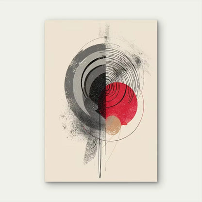 Japanese Minimalist Artwork, Neutral Abstract Metal Print Ready to Hang
