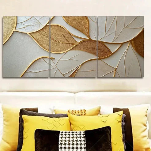 3pcs Complex geometric pattern Wall Art Set Canvas Unframed - High Quality Print 100% Australian Made Wall Canvas - Bella Home Decor