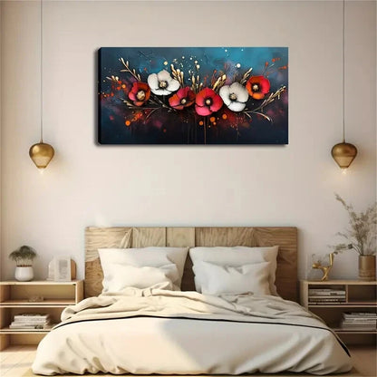 Modern Minimalist Vibrant Flora Wall Art Canvas Office Home Room Framed 120x60cm - Bella Home Decor