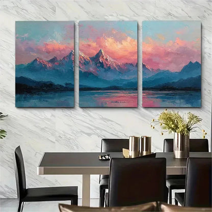 3pcs Himalayas Landscape Miniature Prefect  Wall Art Set Canvas Framed 40x60cm - High Quality Print 100% Australian Made Wall Canvas Ready to Hang