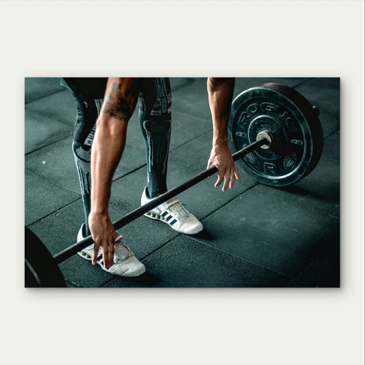 Barbell Dead-lift Heavy Lifting Fitness 5mm Plastic Poster Ready to Hang 90x60cm
