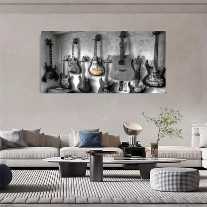 Classical Guitar Elegant Wall Art Canvas Office Home Room Framed 120x60cm - Bella Home Decor
