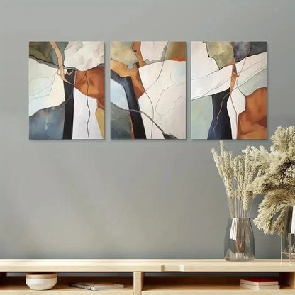 3pcs Vibrant Orange & Blue Color Palette VOBC Wall Art Canvas  Framed 60x90cm - High Quality Print 100% Australian Made Wall Canvas Ready to Hang