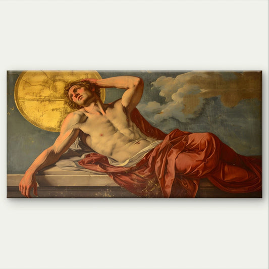 Classical Renaissance Male Figure Wall Art Canvas Office Home Framed 120x60cm