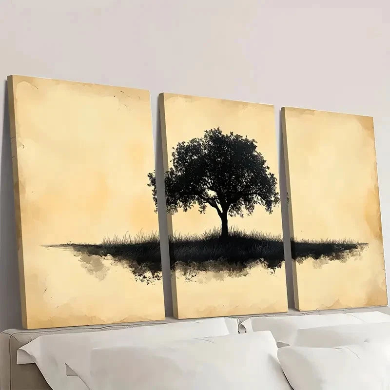 3pcs Abstract Sketch Shepherd Tree RT   Wall Art Set Canvas Framed 40x60cm - High Quality Print 100% Australian Made Wall Canvas Ready to Hang - Bella Home Decor