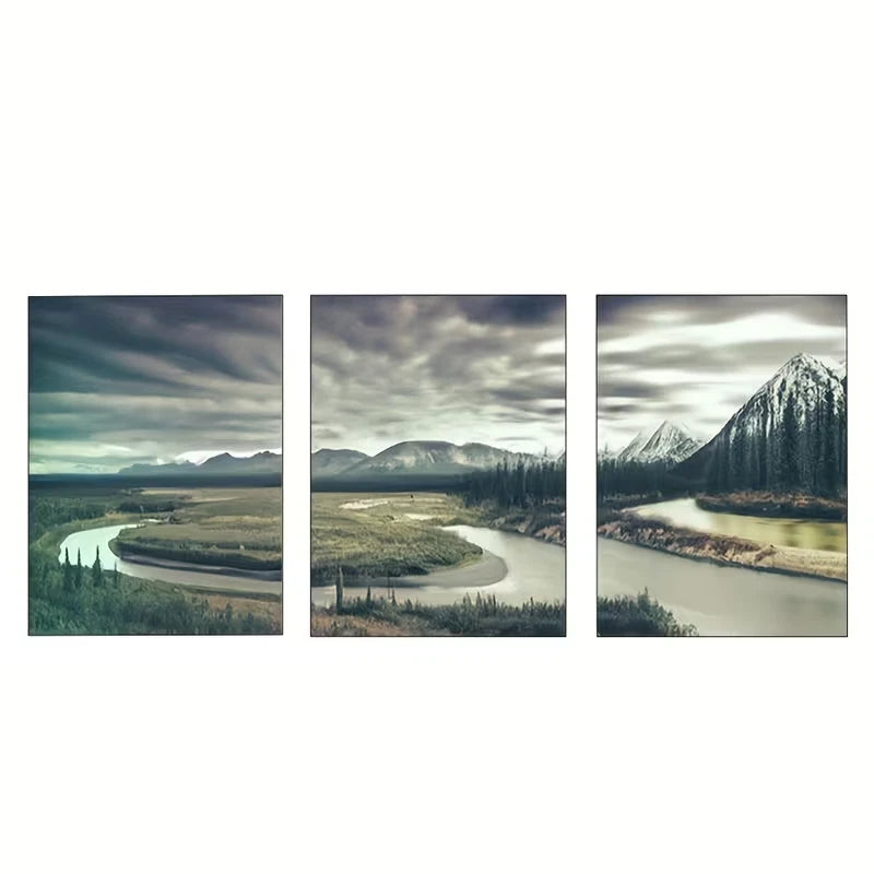 3pcs Natural Landscape Decor Paintings       Wall Art Set Canvas Framed 60x90cm - High Quality Print 100% Australian Made Wall Canvas Ready to Hang