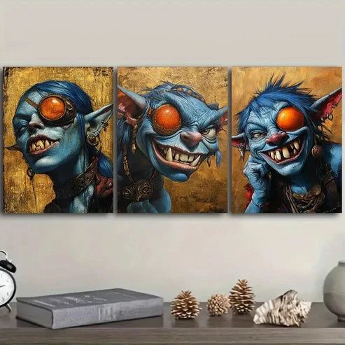 3pcs Forest demon (10) Wall Art Set Canvas Unframed - High Quality Print 100% Australian Made Wall Canvas - Bella Home Decor