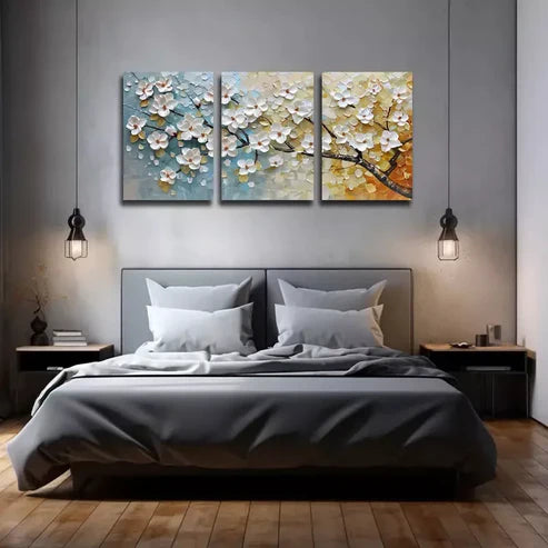 3pcs Triple-Panel Night Scene Canvas Unframed - High Quality Print 100% Australian Made Wall Canvas