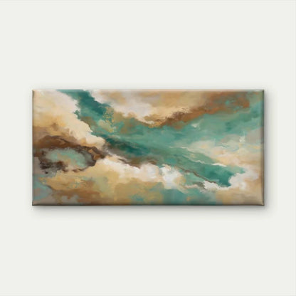 Abstract Ocean & Cloud Wall Art Canvas Office Home Room Framed 120x60cm