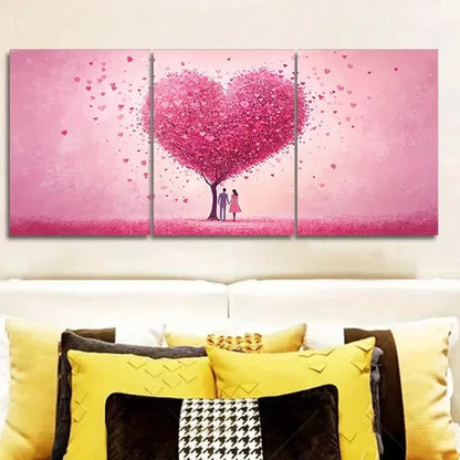 3pcs Featuring Lovers Beneath a Love Tree Wall Art Canvas Unframed - High Quality Print 100% Australian Made Wall Canvas