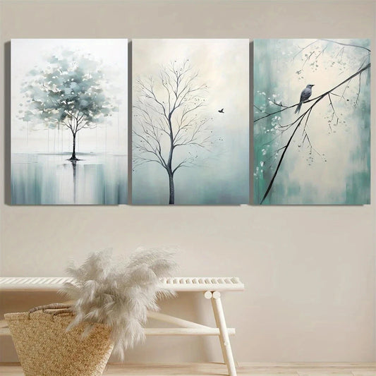 3pcs Forest Waterfall Beautiful Natural Scenery Metal Print Ready to Hang Art - Bella Home Decor