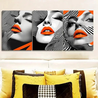 3pcs Stylish Women'S Portraits Wall Art Set Canvas Unframed - High Quality Print 100% Australian Made Wall Canvas