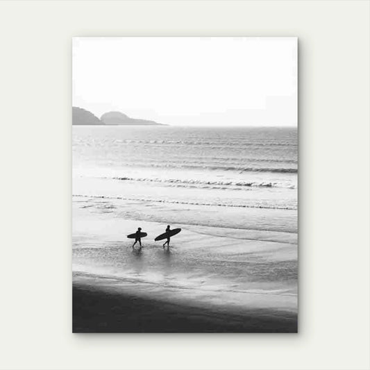 Beach Walkers 60x90cm Metal Print Ready to Hang